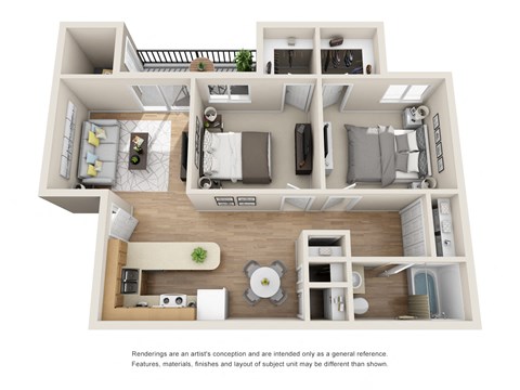 Bayside 2x1 Renovated Floor Plan